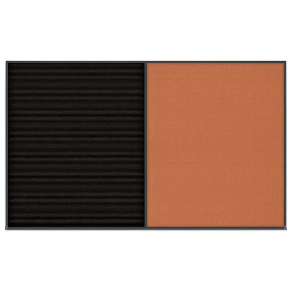 Double Door Radius Corkboard, 60"x36", Hea